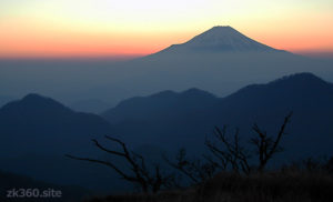 夕方の富士山