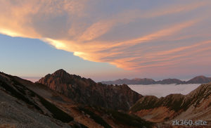 夕刻の剱岳
