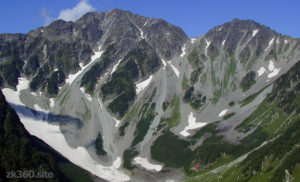 奥穂高岳と涸沢岳
