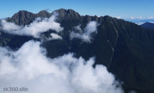 笠ヶ岳から見た穂高連峰