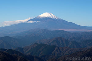 塔ノ岳から見た富士山の東面