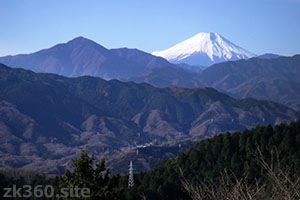 高尾山から見た富士山