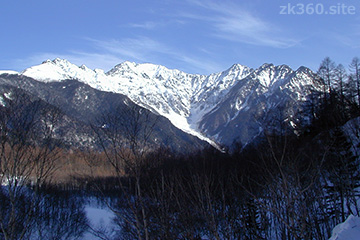 冬の穂高連峰