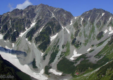 奥穂高岳と涸沢岳