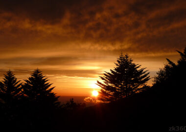 甲武信小屋前の御来光